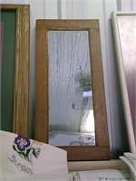 Vintage Oak Mirror 8x20