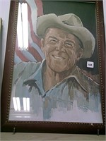 Mike Sougstav 1981 Ronald Reagan Port. 14x24