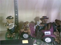 2 Bear Figurines 6"