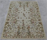 UNIQUE HAND WOVEN WOOL TAPESTRY FLATWEAVE RUG