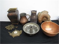 Unique Assorted Vintage Lot of Brass Copper Items