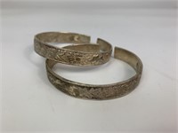 Asian Sterling Silver Cuff Bracelets