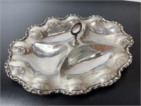 Large Mexican Sterling Silver Divided Tray