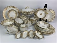 Vintage Nippon China with Raised Gold Design