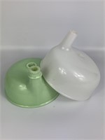 Jadite and Milk Glass Juicer Attachments