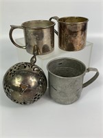 Silver Plate Baby Cups & More