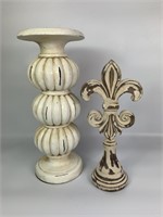 Candle Stand and Fleur de Lis Finial
