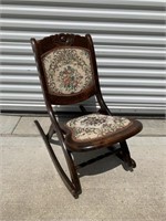 Folding Victorian Style Rocking Chair