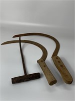 Vintage Hand Scycles and Hay Hook