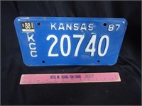 1987 Kansas license plate