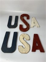 Wooden U S A Letters