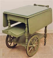 Vintage Painted Tea Cart
