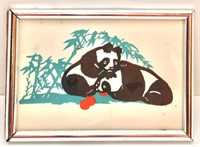 Vintage Panda Silhouette Cutout