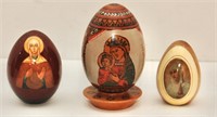 Vintage Russian Religious Icon Eggs