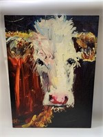 Cow Print on Unframed Canvas