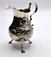 George III Sterling Silver Creamer w/ Floral Motif