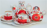 Vintage Russian Porcelain Tea Set