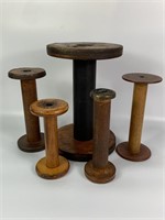 Vintage Large Wooden Spools