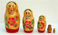 Vintage Set of Russian Nesting Dolls