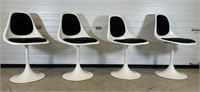 FOUR MID CENTURY TULIP STYLE CHAIRS