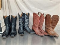 Mens cowboy boots lot