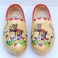 Vintage Hand Painted Wooden Shoes
