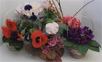 Variety of Artificial Flower Arrangements