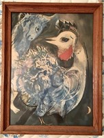 Chagall "Les Plumes en Fleurs" Print