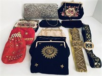 Large Assortment of Vintage Handbags & Belts