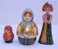 Vintage Wooden Russian Dolls
