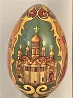 Vintage Hand Painted Russian Religious Egg