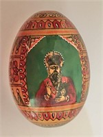 Vintage Hand Painted Russian Religious Egg