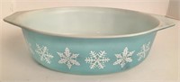 Vintage Turquoise Snowflake Pyrex Dish