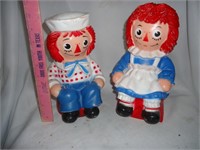 Vintage Raggedy Ann and Andy Banks