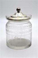 Glass Honey Pot with Sterling Silver Lid