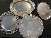 4 Sliver plated platers/plates