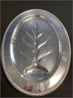 WM Rogers Footed Platter with tree shape