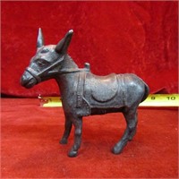 Antique cast iron Donkey/mule still bank.