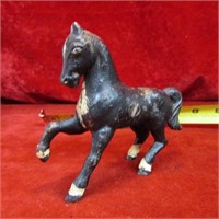Antique cast iron prancing horse still bank.