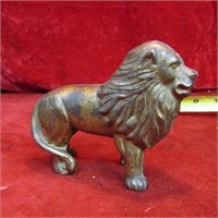 Antique cast iron Lion still bank.