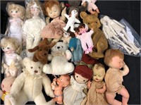Assorted Vintage Dolls & Bears