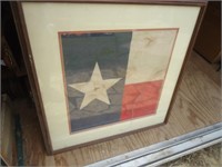 Framed Texas flag