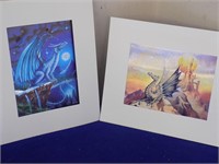2 Flying Dragon Pictures (10inx12in)