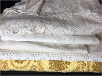 Lace/Linen Table Cloths & Quilt