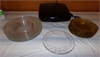 14 glass plates 7small Electric grill