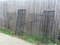 4 PC WROUGHT IRON GATE PIECES