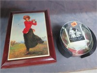 PICTURE FRAME COASTERS AND GOLF JEWELRY BOX