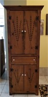 Narrow Vintage Pine Cabinet
