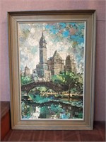 Original Mid-Century Painting Signed Vincent