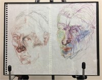 Hand-drawn Faces By Berliner 11"x8.5"